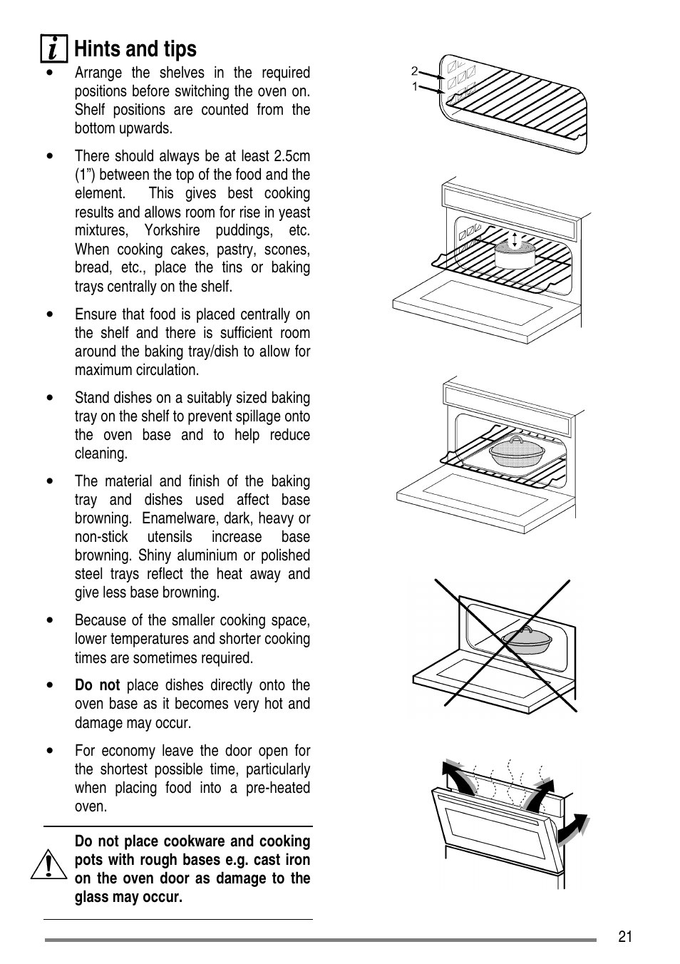 Hints and tips | Zanussi ZCE7550-ZCE7551 User Manual | Page 21 / 40