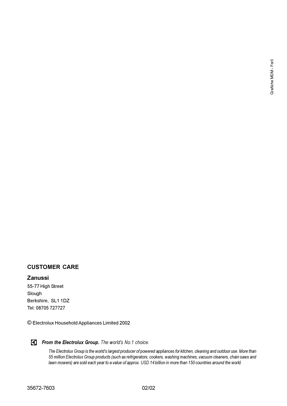 Zanussi ZCM 611 User Manual | Page 24 / 24