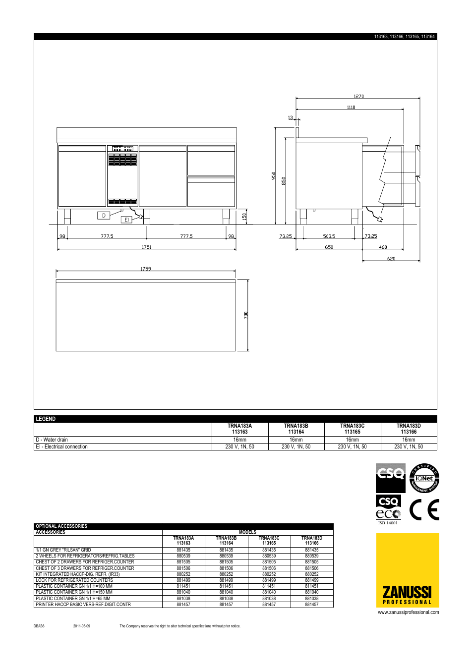 Zanussi | Zanussi 113164 User Manual | Page 2 / 2