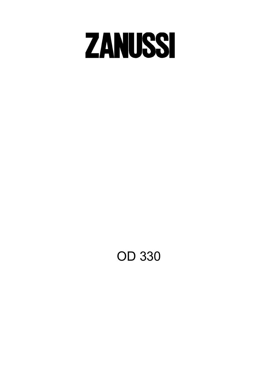 Zanussi ZOD 330 User Manual | 36 pages
