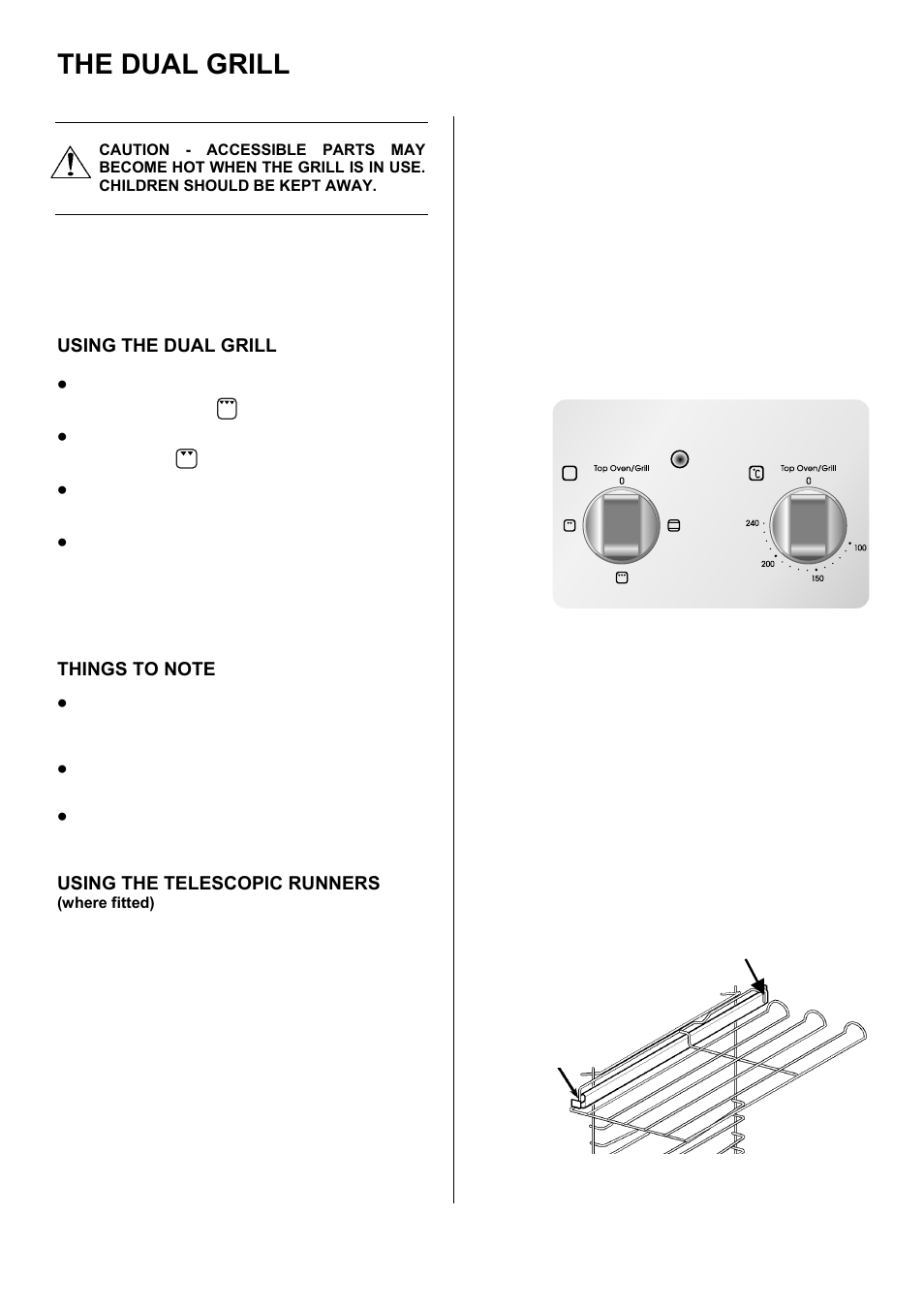 The dual grill | Zanussi ZOD 330 User Manual | Page 11 / 36