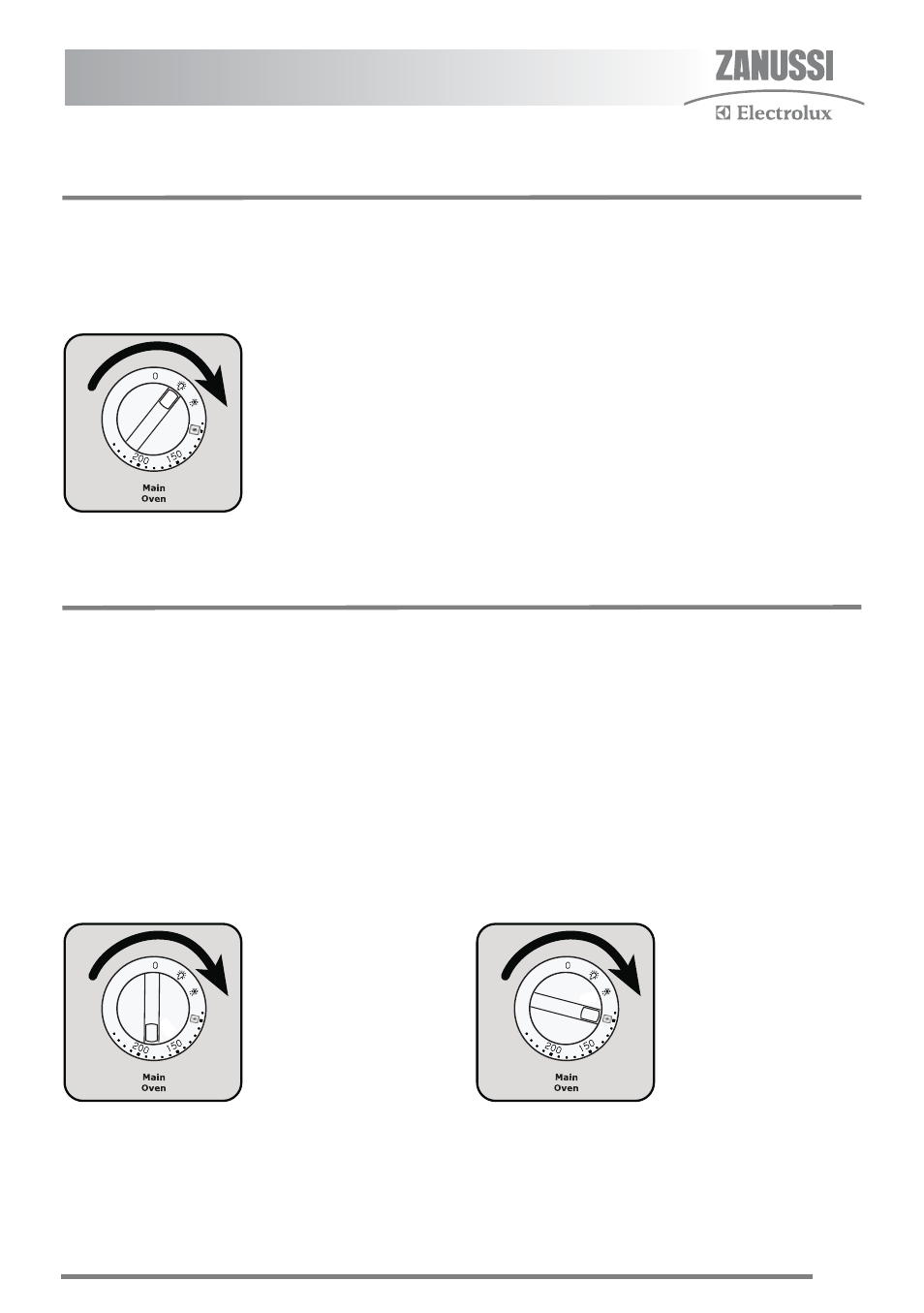 Main oven light, Slow cook, Using main oven light | Using slow cook | Zanussi ZKC6020 User Manual | Page 25 / 40