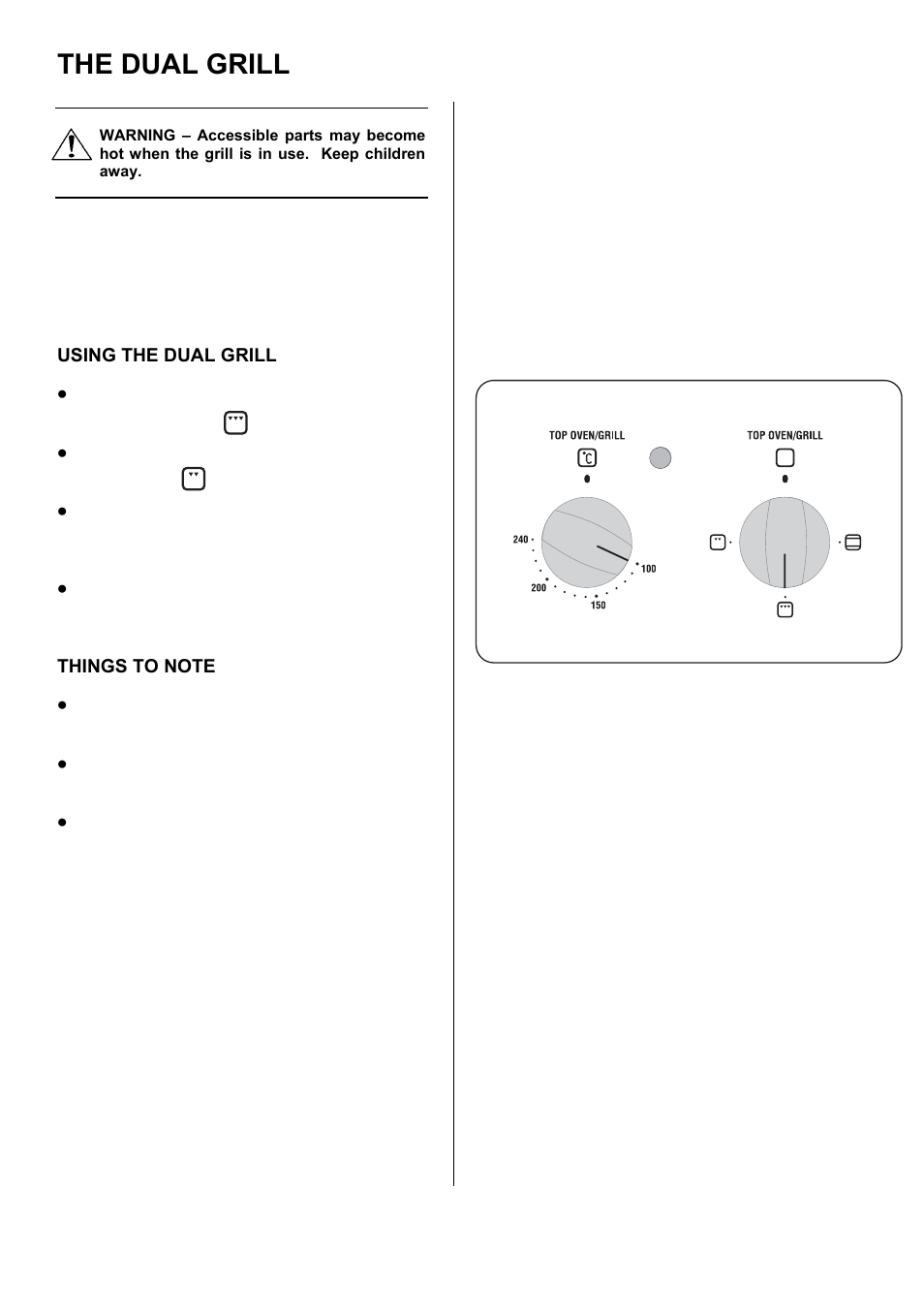 The dual grill | Zanussi ZOD 890 User Manual | Page 11 / 40