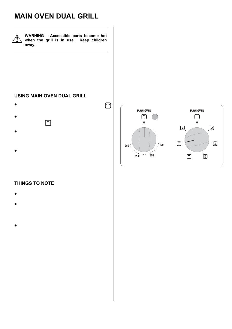 Main oven dual grill | Zanussi ZOD 890 User Manual | Page 23 / 40