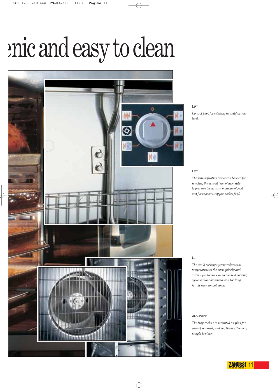 Enic and easy to clean | Zanussi FCF61E User Manual | Page 11 / 16