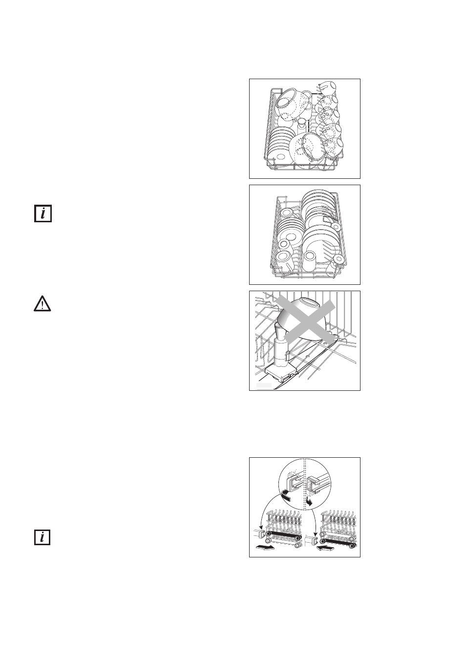 The upper basket, Adjusting the height of the upper basket | Zanussi DW 24 User Manual | Page 11 / 28