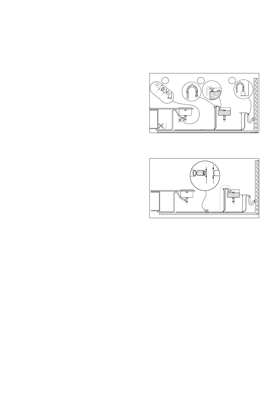 Water outlet hose connection | Zanussi DW 24 User Manual | Page 22 / 28