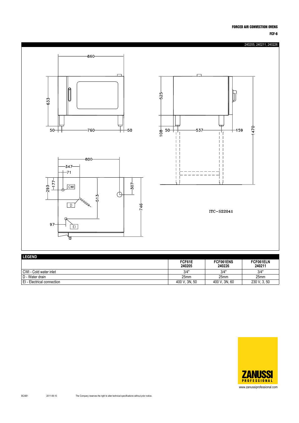 Zanussi | Zanussi 240211 User Manual | Page 4 / 4