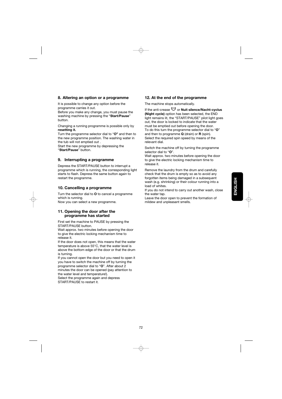 Zanussi ZWG 3142 User Manual | Page 14 / 21