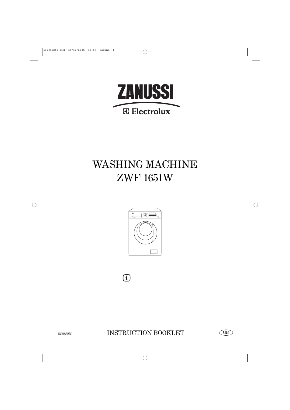 Zanussi ZWF 1651W User Manual | 32 pages