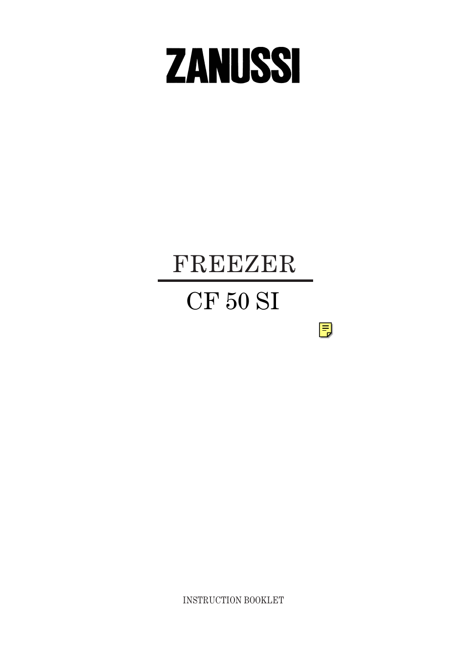 Zanussi CF 50 SI User Manual | 16 pages