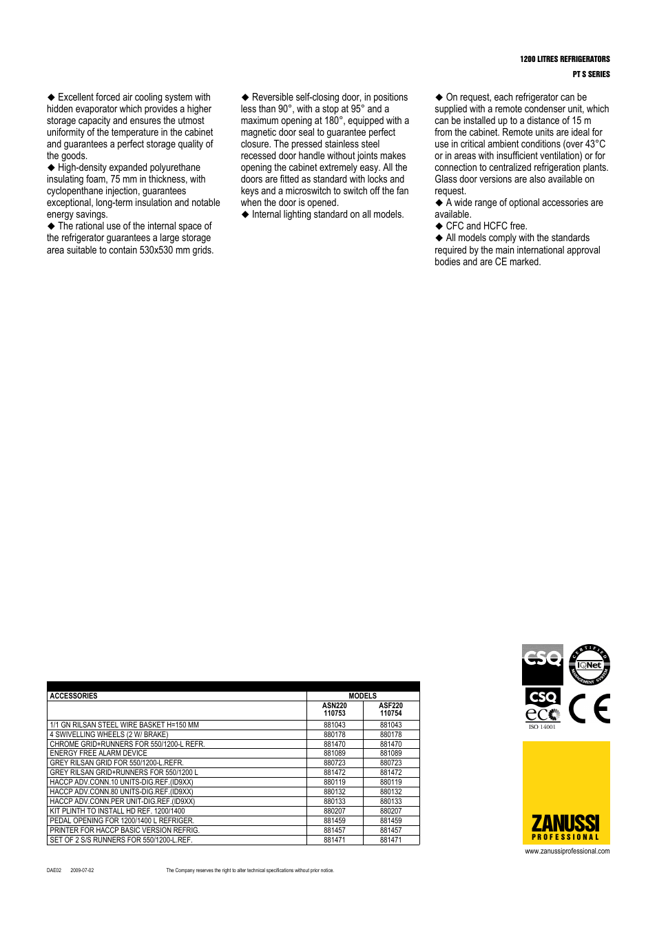 Zanussi | Zanussi 110753 User Manual | Page 2 / 4