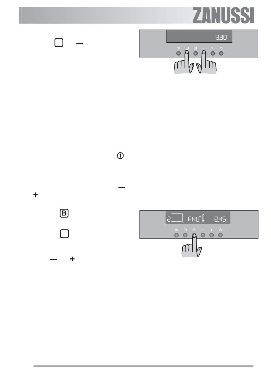 Fast heat up" function | Zanussi ZOB 593 User Manual | Page 20 / 35