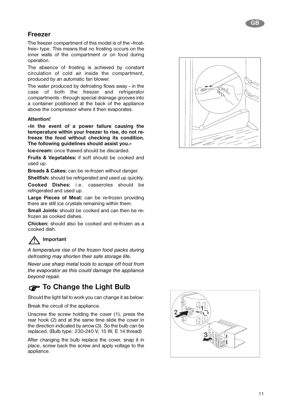 Zanussi ZNB 343 S User Manual | Page 11 / 20