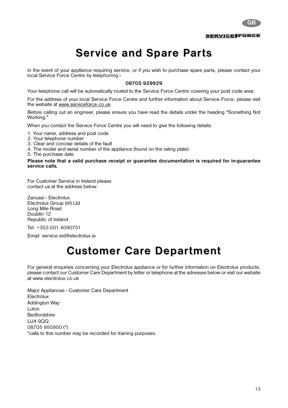 Zanussi ZNB 343 S User Manual | Page 13 / 20