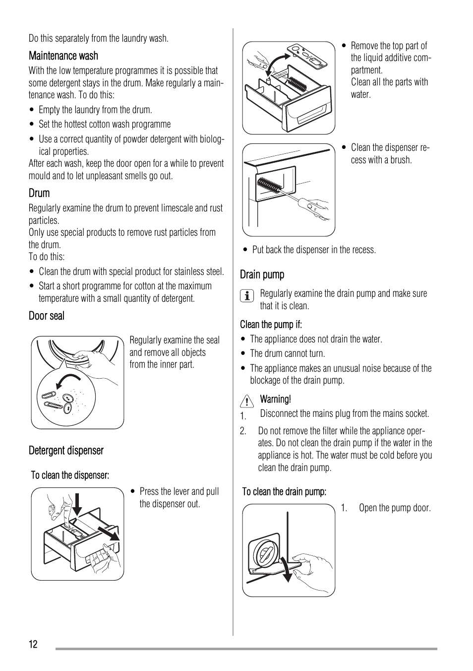 Zanussi ZWO 3101 User Manual | Page 12 / 24