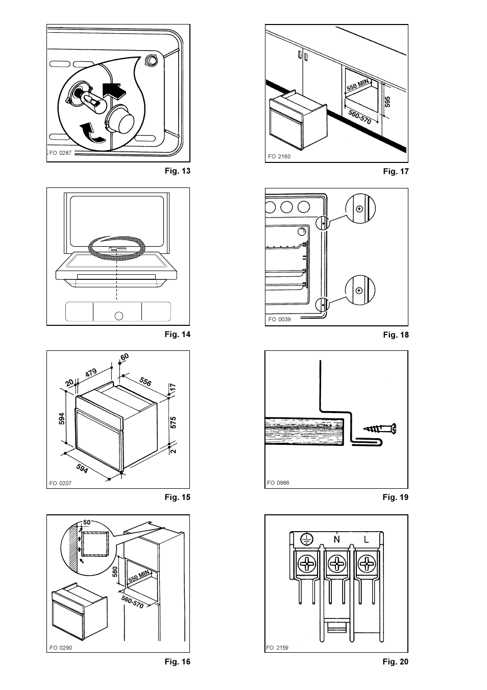 Fig. 13, Fig. 14 fig. 15, Fig. 19 fig. 20 | Zanussi BMS 641 - BST 6 User Manual | Page 4 / 21