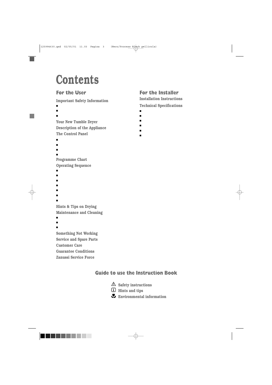 Zanussi TDE 4224 W User Manual | Page 3 / 21