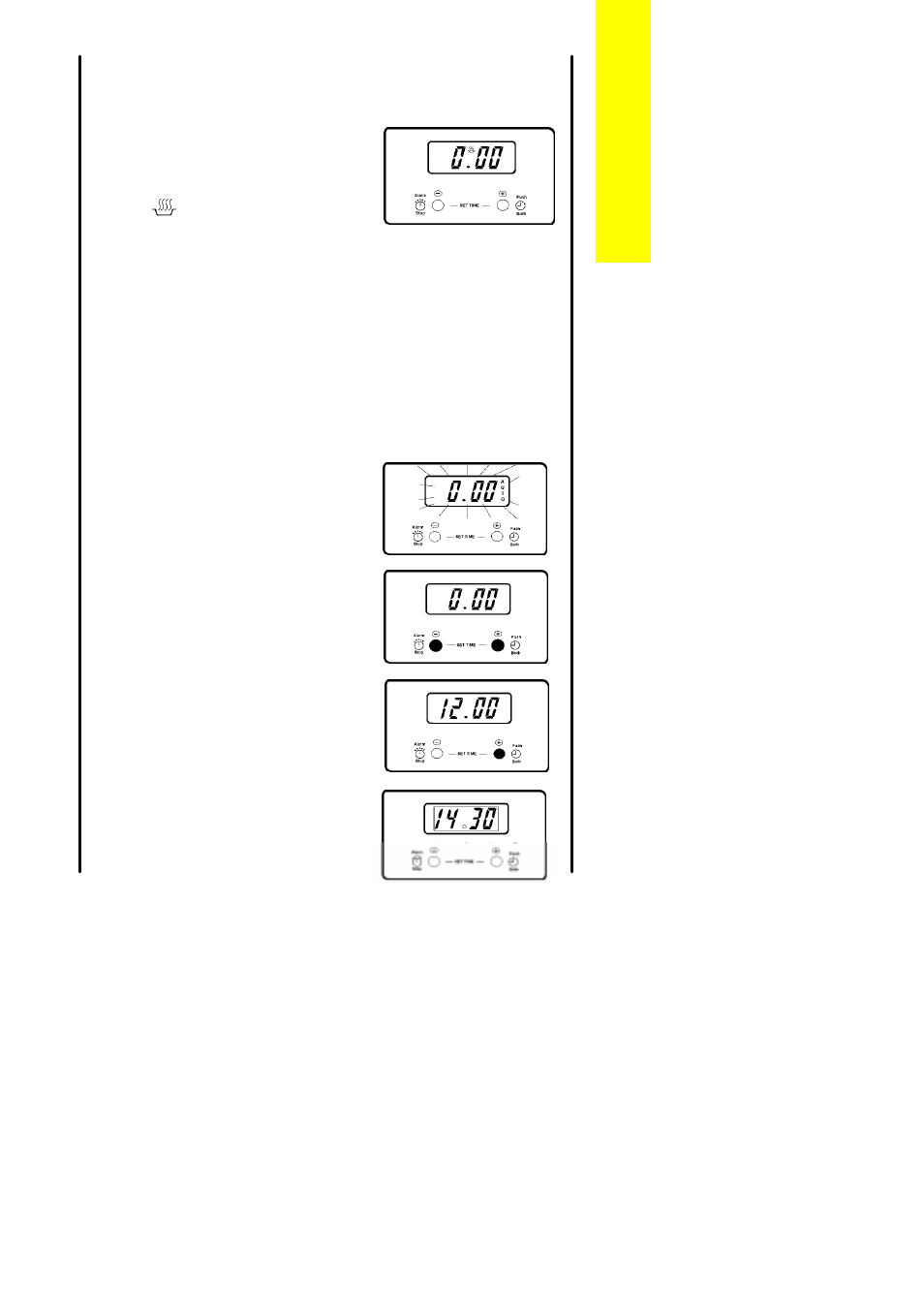 The electronic minute minder, Set the time of day | Zanussi ZCGHL55X User Manual | Page 21 / 52