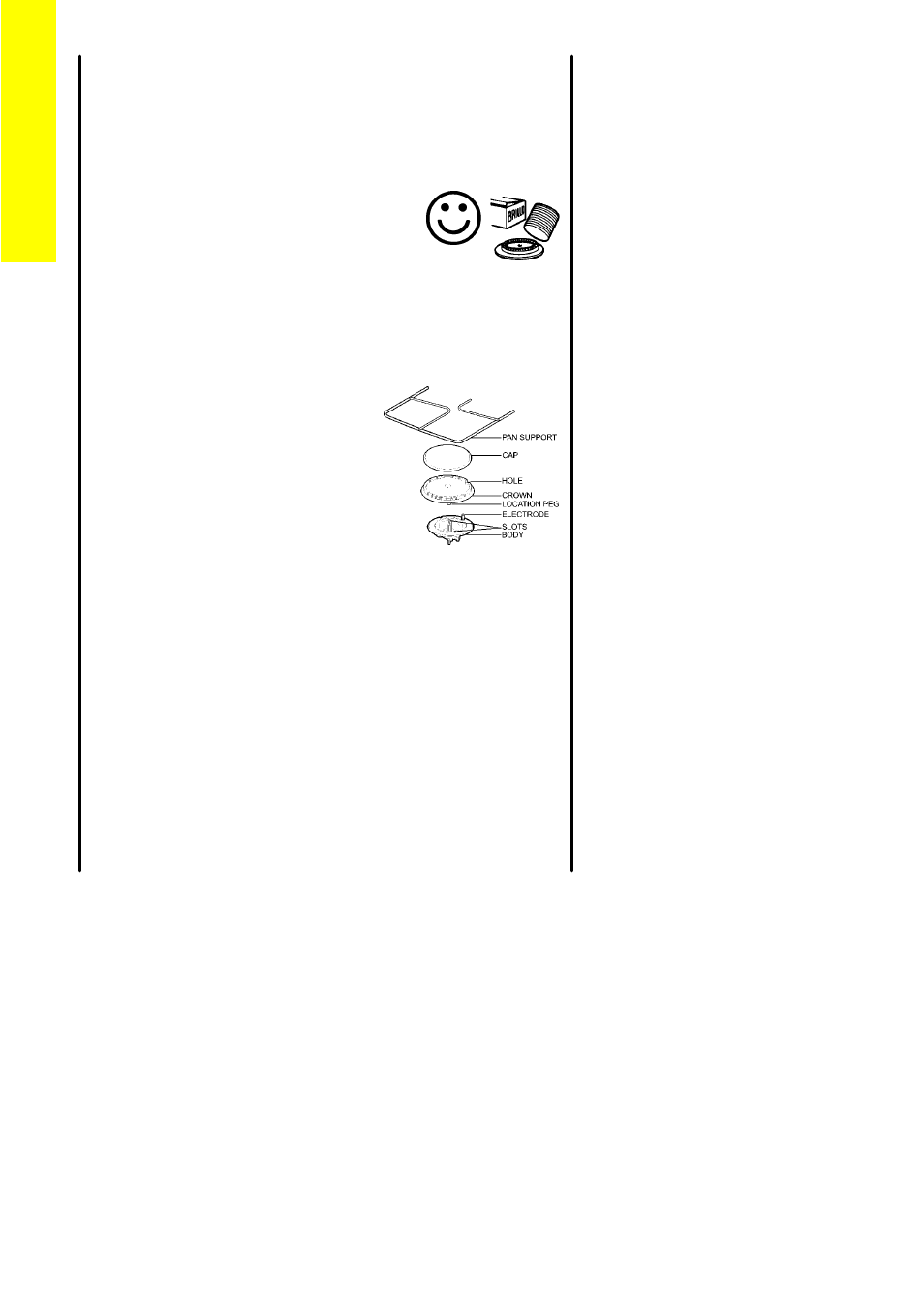 When replacing hotplate burner parts, The grill | Zanussi ZCGHL55X User Manual | Page 28 / 52