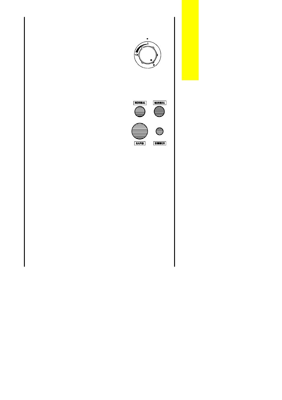 The hotplate heat control, Burner sizes | Zanussi ZCGHL55X User Manual | Page 9 / 52