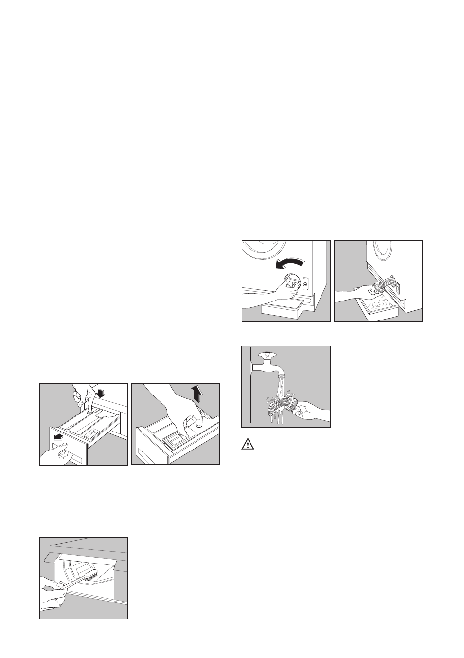 Maintenance and cleaning, Cleaning the filter, Descaling | After each wash, External cleaning, Cleaning the dispenser drawer, Cleaning the drawer recess | Zanussi ZJ 1284 User Manual | Page 15 / 27