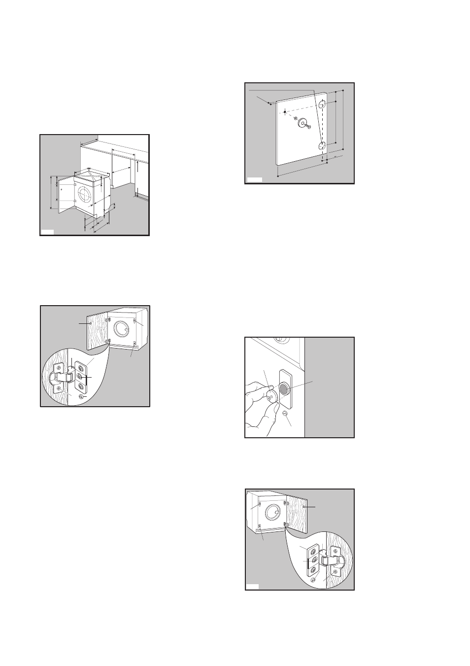 Building-in, Preparation and assembly of the door | Zanussi ZJ 1284 User Manual | Page 25 / 27