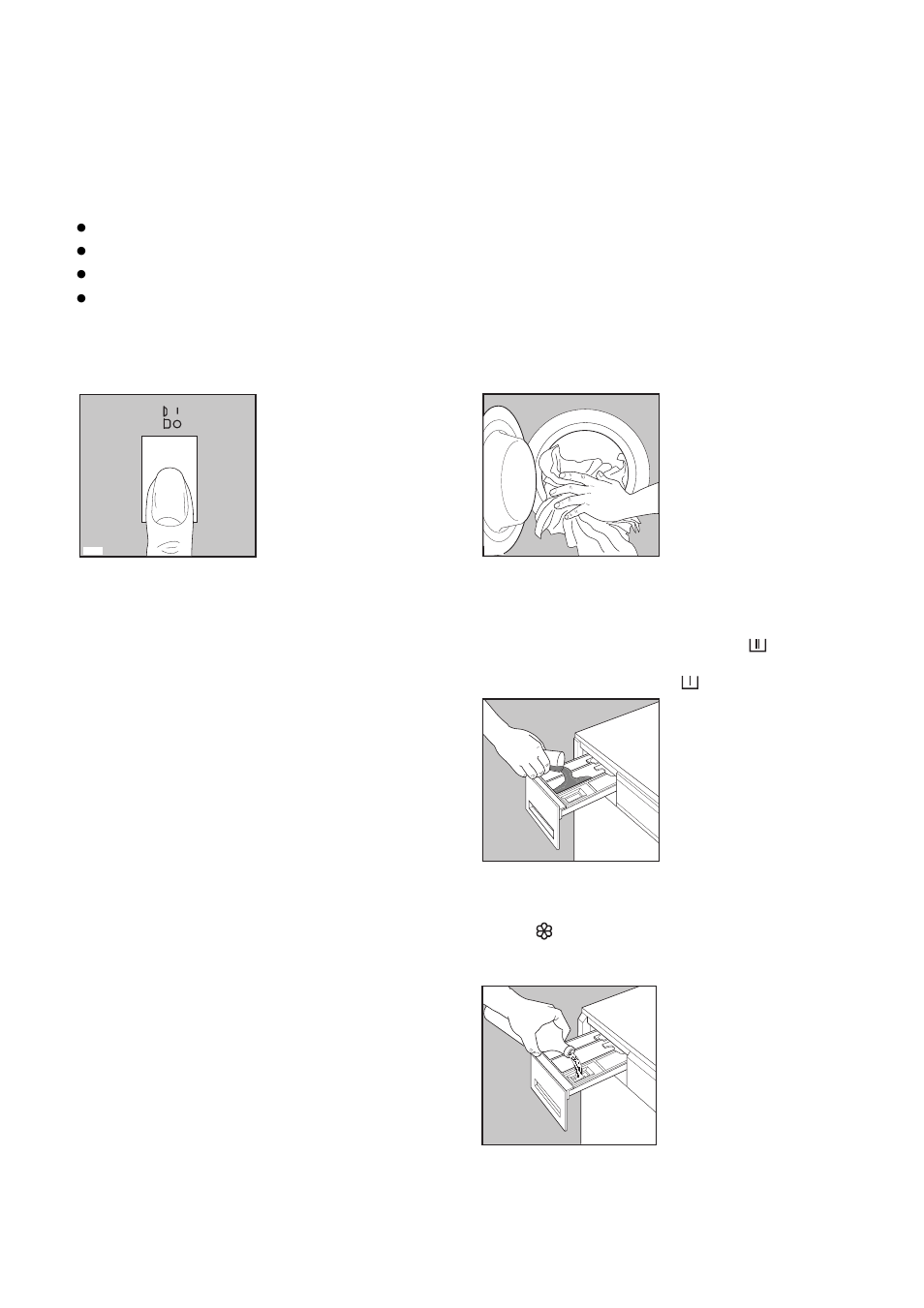 Washing 2 kg of mixed fabrics at 50°c, Start the machine, At the end of the programme | Load the laundry, Measure out the detergent, Measure out the fabric softener | Zanussi ZJ 1284 User Manual | Page 8 / 27