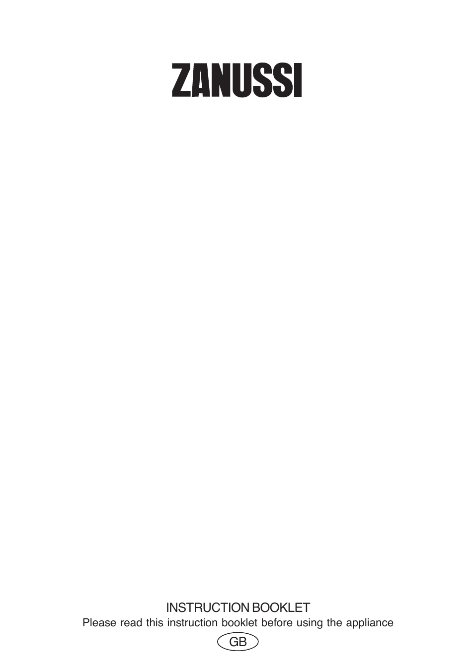 Zanussi ZGF 982 User Manual | 20 pages