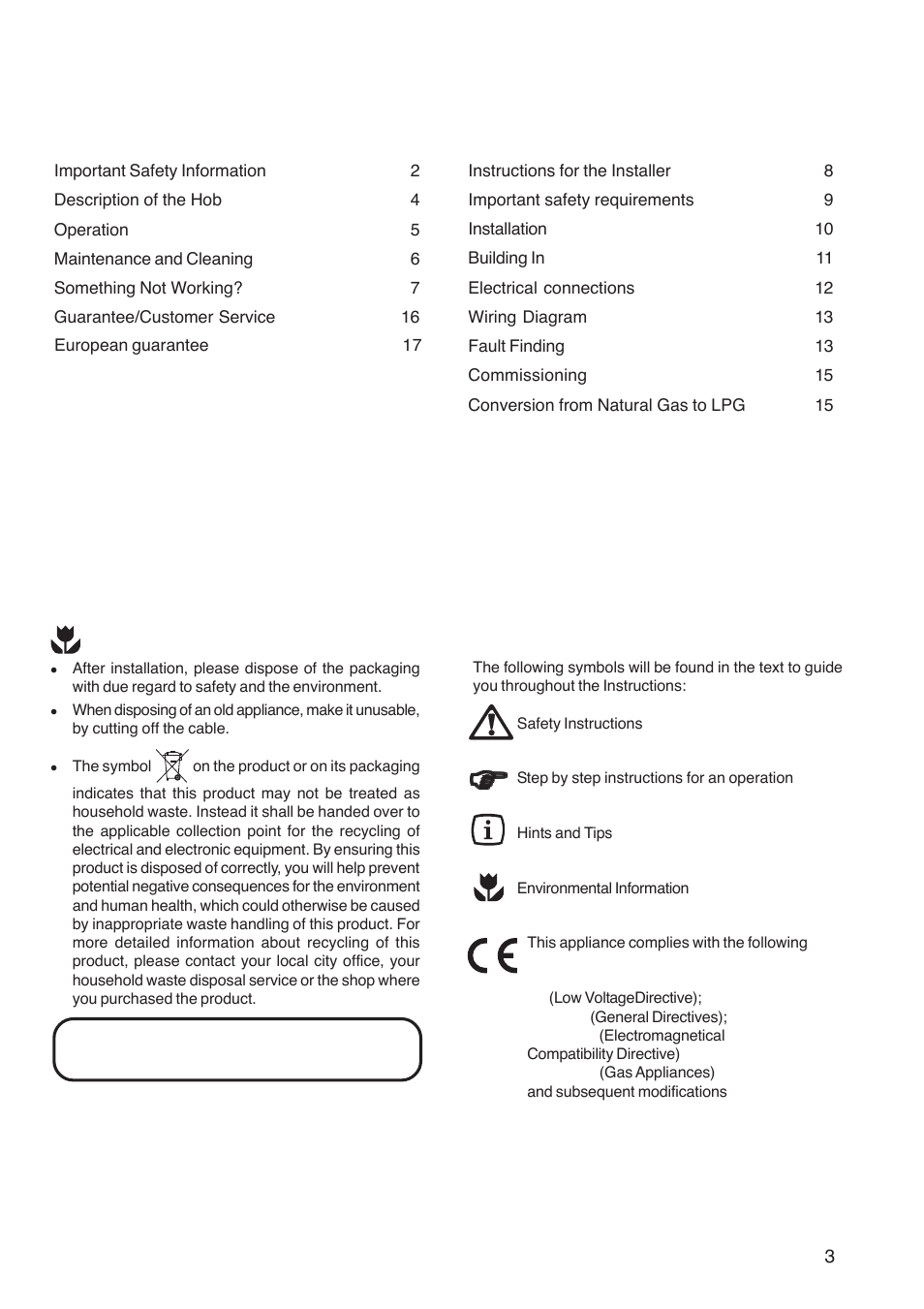 Zanussi ZGF 982 User Manual | Page 3 / 20