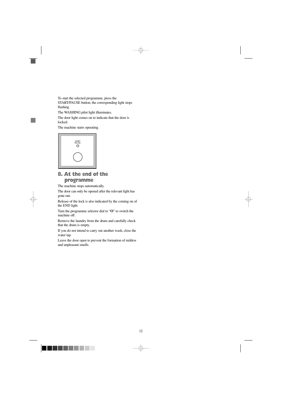 At the end of the programme | Zanussi F 1256 W User Manual | Page 12 / 28