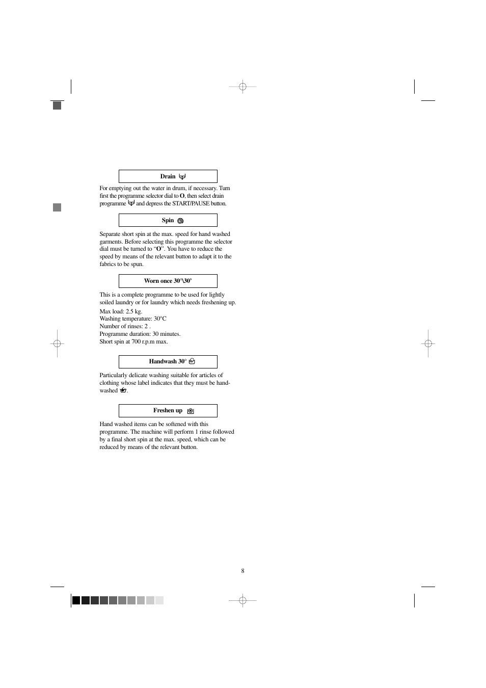 Zanussi F 1256 W User Manual | Page 8 / 28