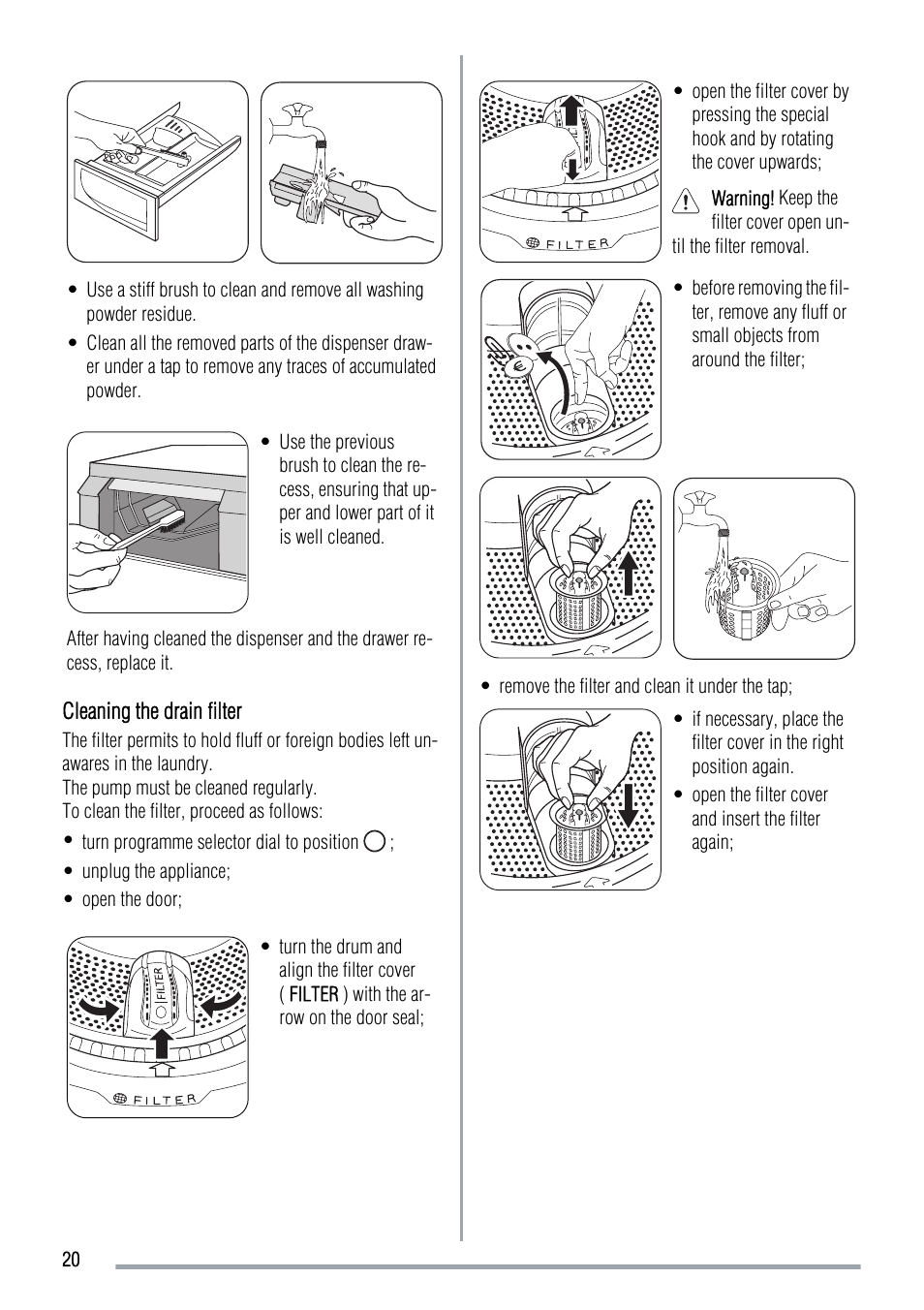 Zanussi ZWG 5120 P User Manual | Page 20 / 28