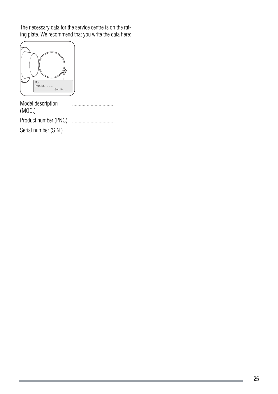 Zanussi ZWG 5120 P User Manual | Page 25 / 28