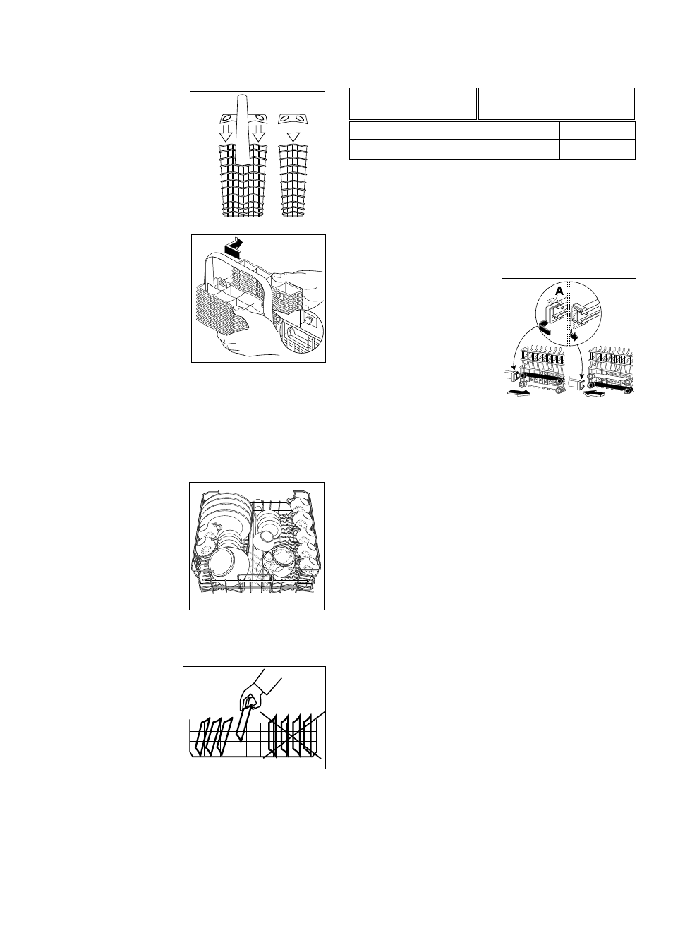 The upper basket, Adjusting the height of the upper basket | Zanussi DE 6850 User Manual | Page 9 / 24