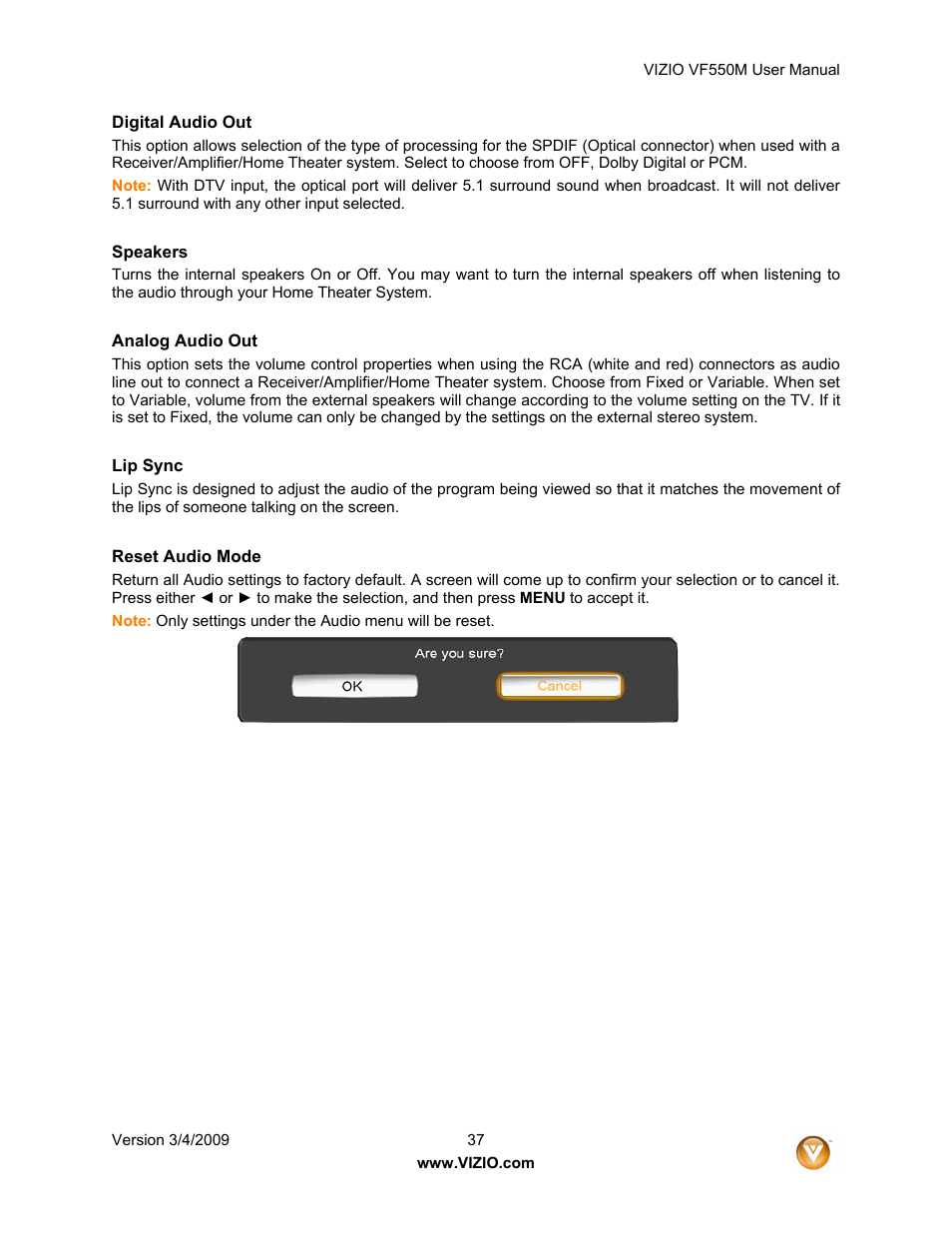 Zanussi VF550M User Manual | Page 37 / 57