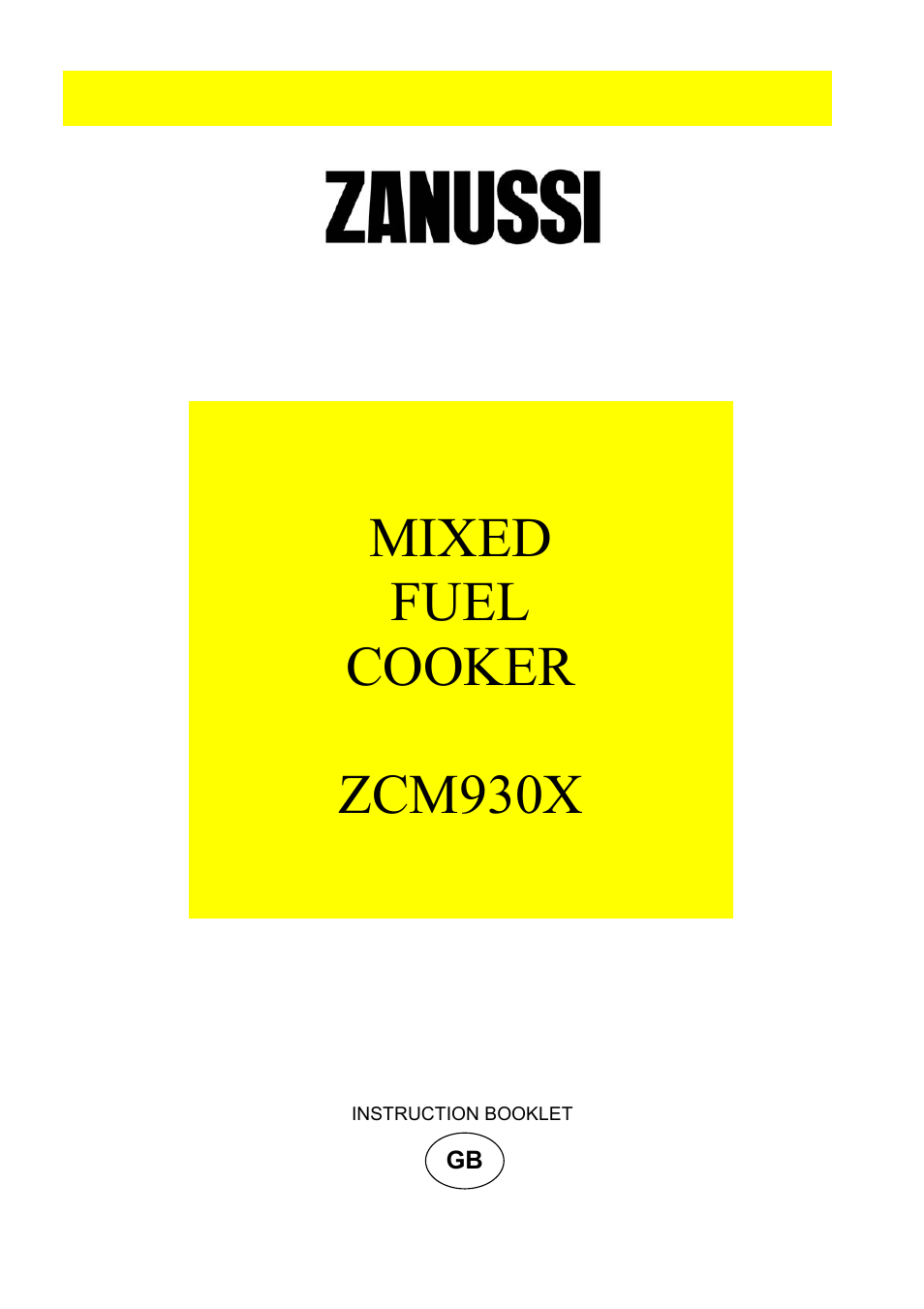 Zanussi ZCM930X User Manual | 32 pages