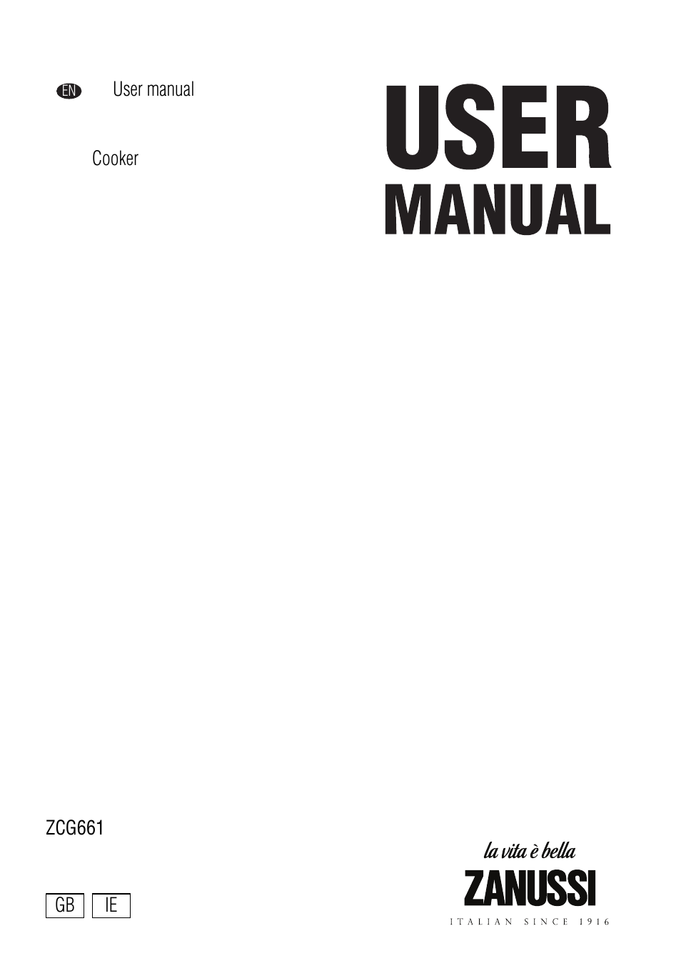 Zanussi ZCG661 User Manual | 24 pages