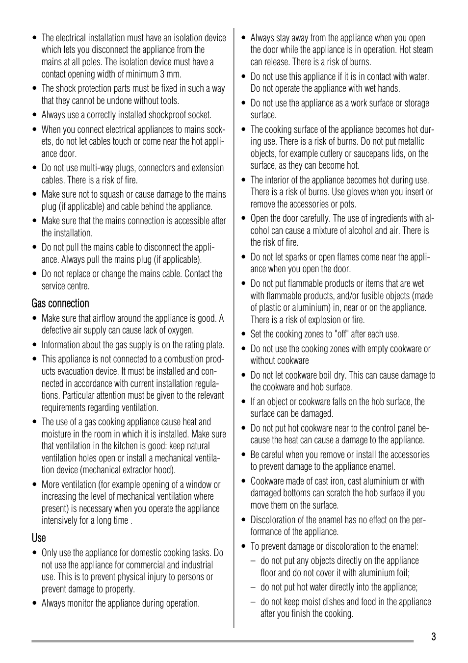 Zanussi ZCG661 User Manual | Page 3 / 24