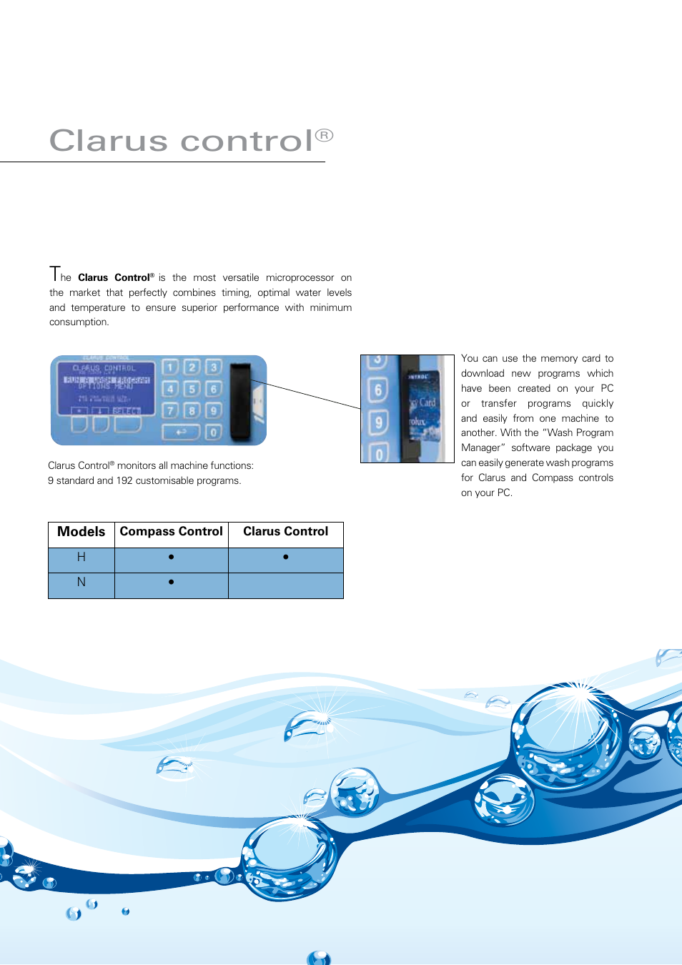 Clarus control | Zanussi Clothes Dryer User Manual | Page 10 / 20