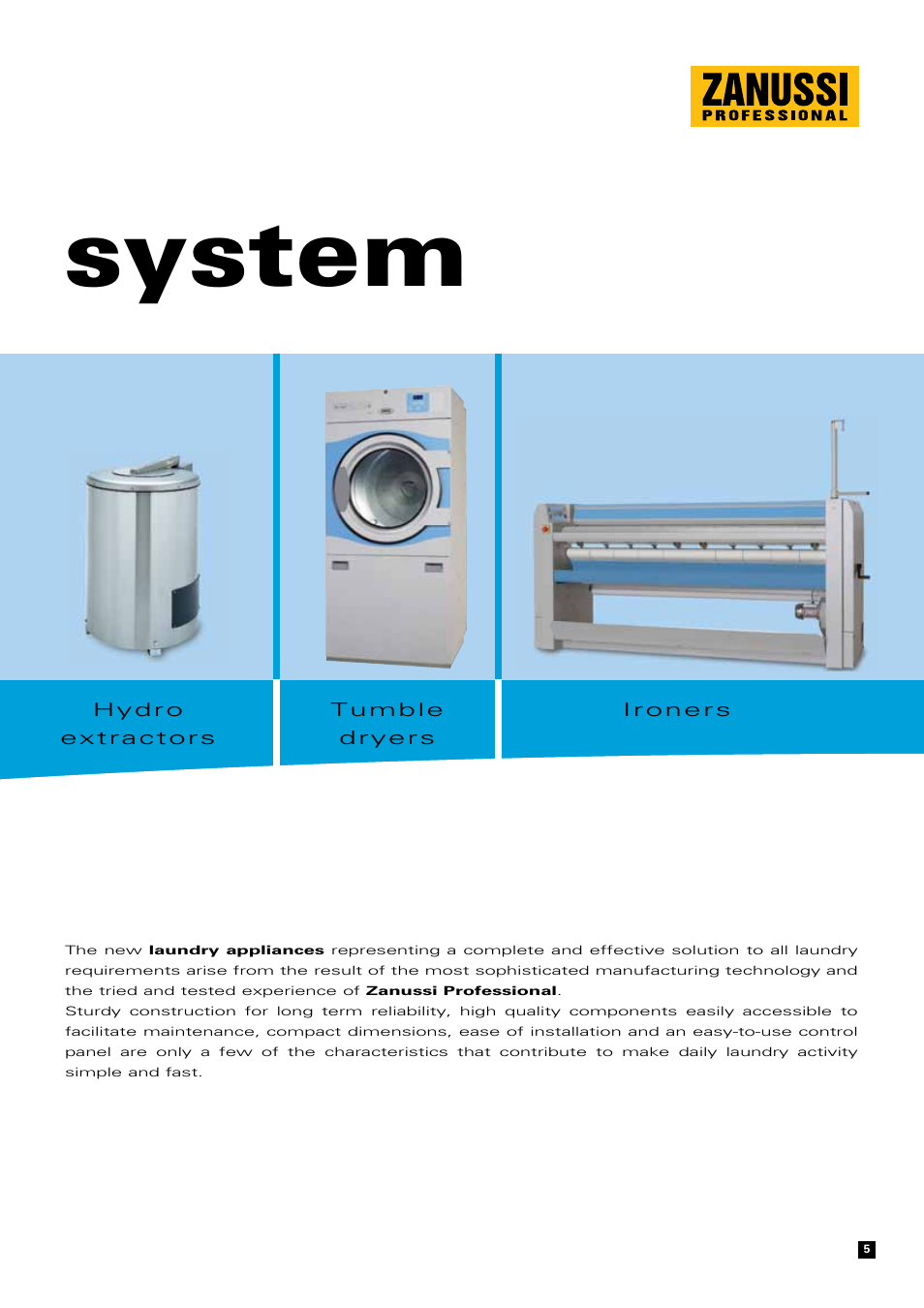 System | Zanussi Clothes Dryer User Manual | Page 5 / 20