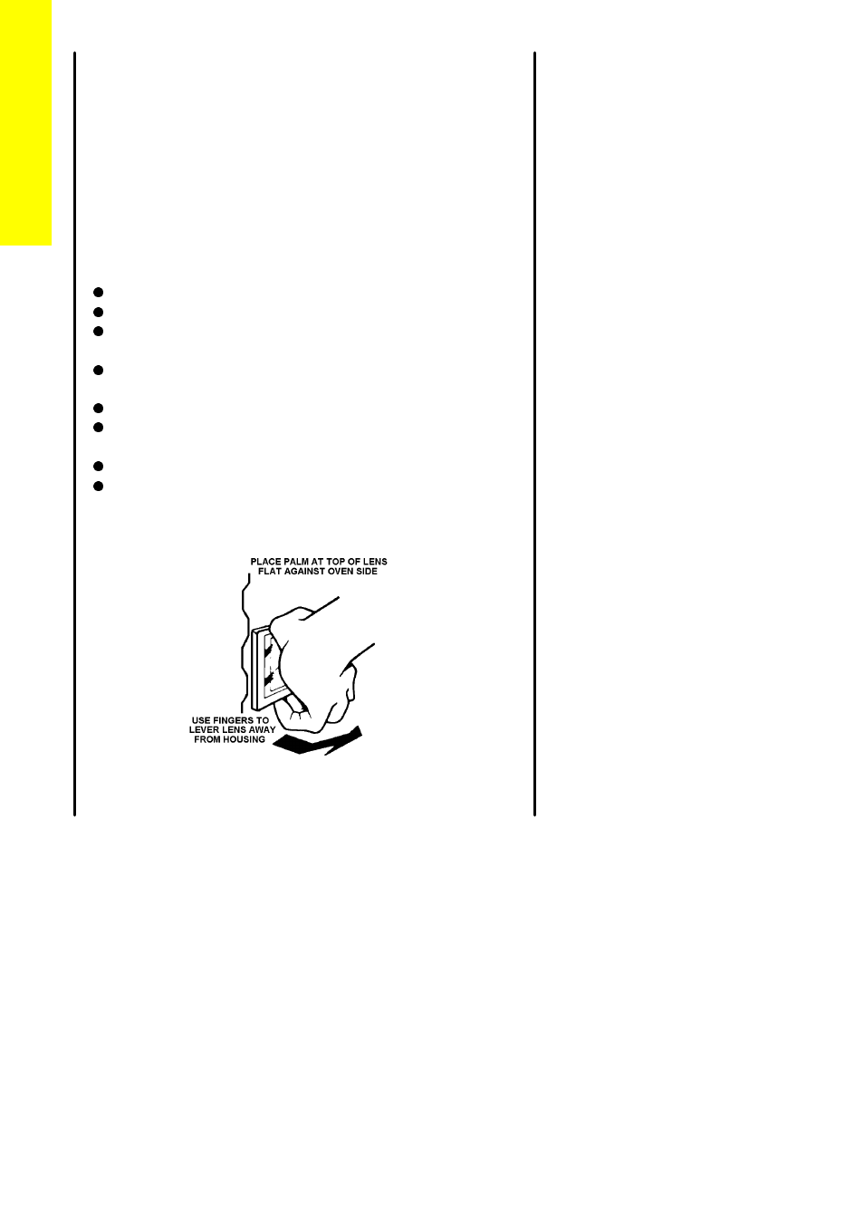 Replacing the main oven light bulb | Zanussi ZCG 8021 User Manual | Page 36 / 52