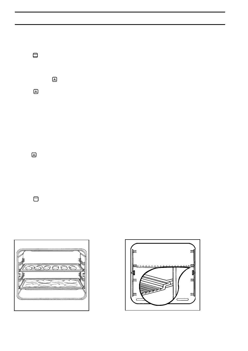 Traditional, fan and grill cookings | Zanussi ZBS 862 User Manual | Page 12 / 20