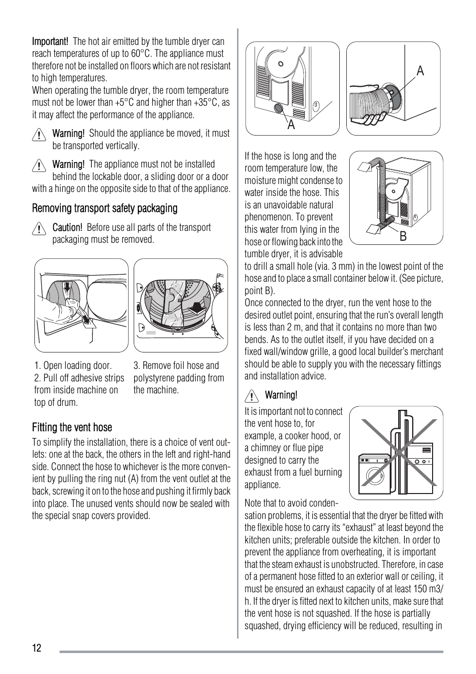 Zanussi ZDE 47100W User Manual | Page 12 / 16