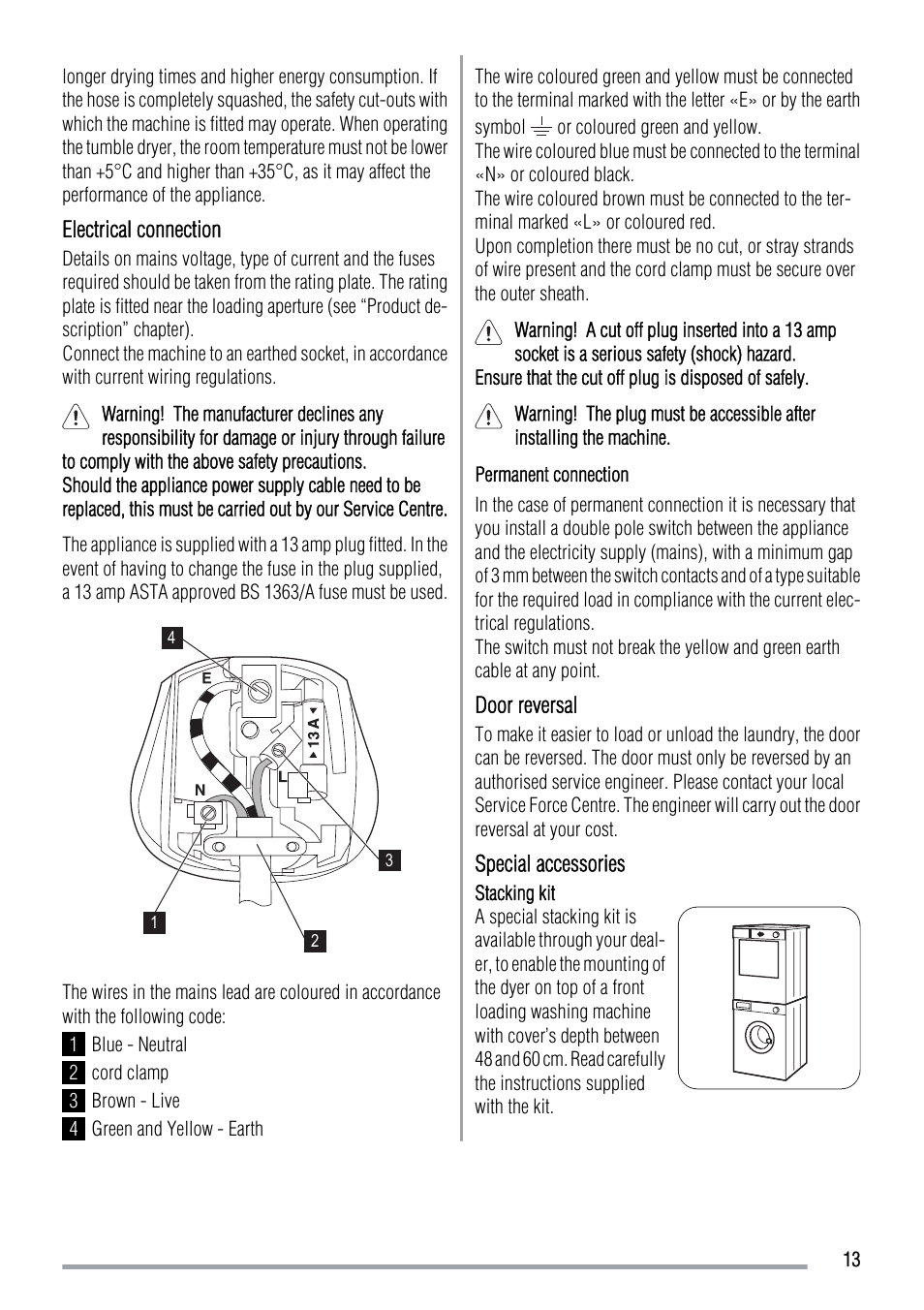 Zanussi ZDE 47100W User Manual | Page 13 / 16