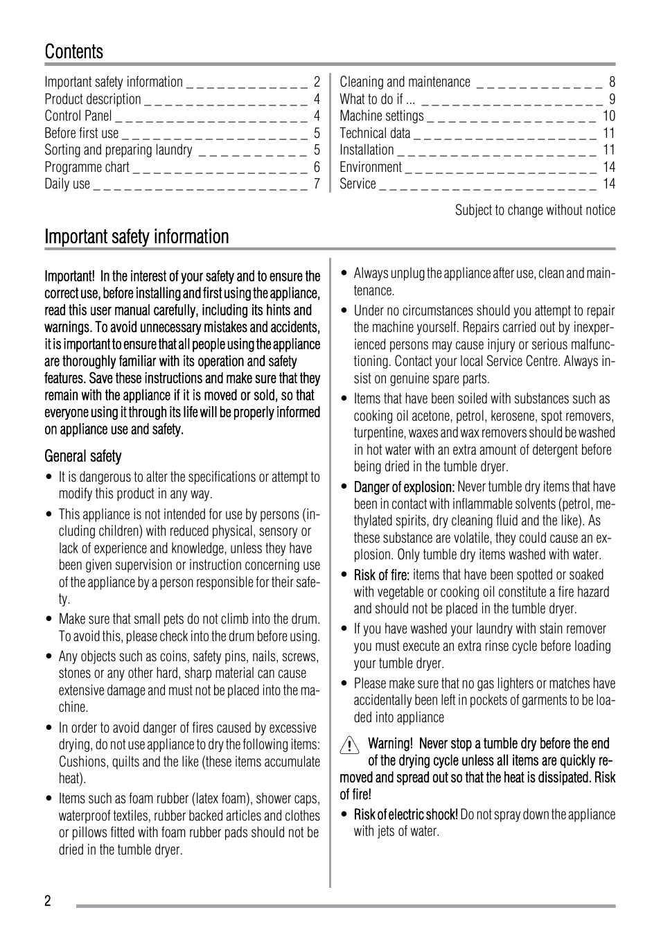 Zanussi ZDE 47100W User Manual | Page 2 / 16