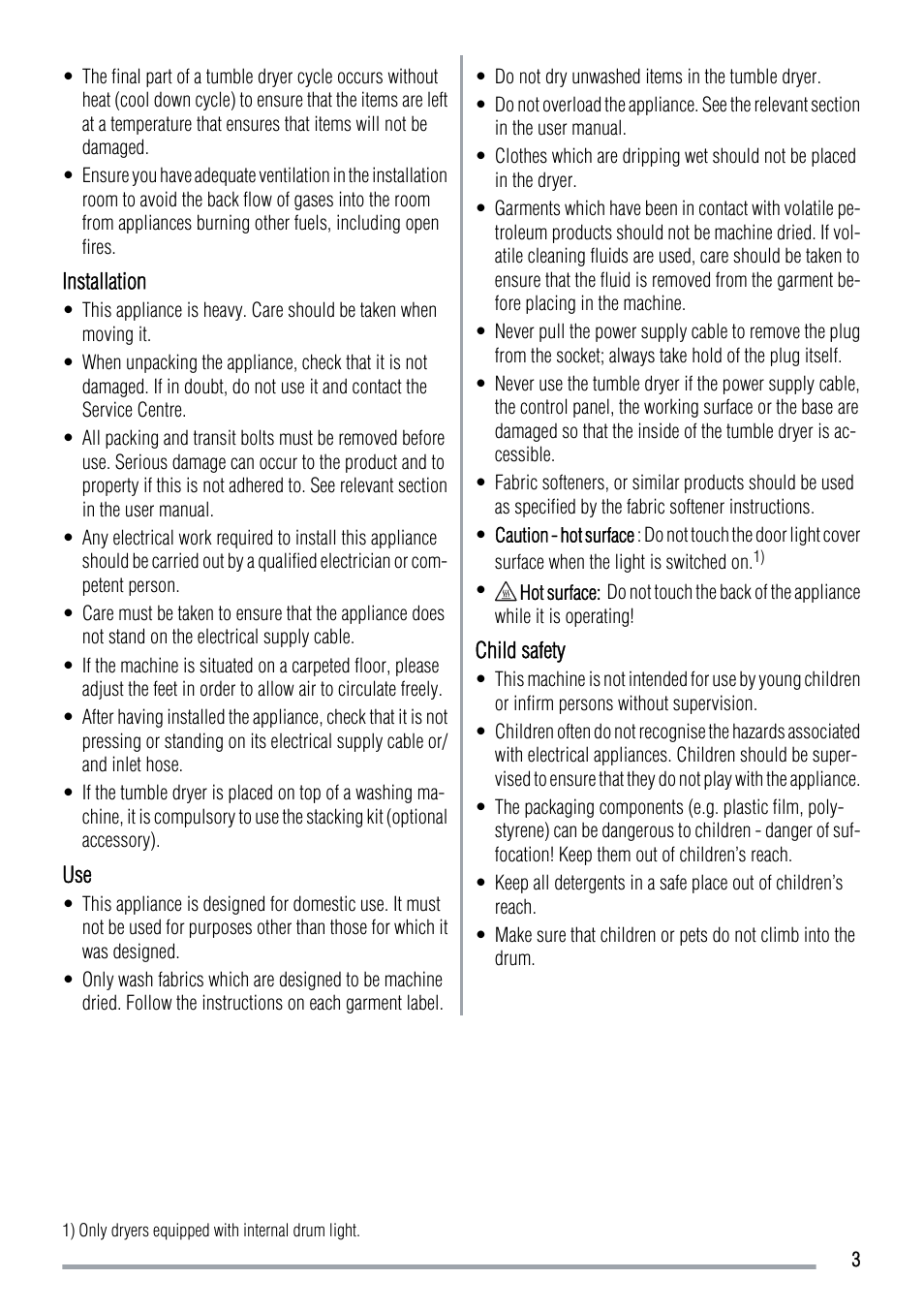 Zanussi ZDE 47100W User Manual | Page 3 / 16