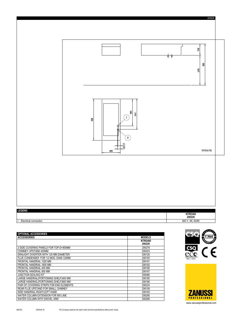 Zanussi | Zanussi NTRE400 User Manual | Page 2 / 2