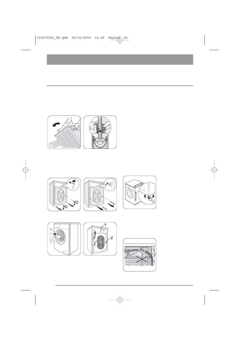 Installation instruction | Zanussi ZWG 5140 User Manual | Page 24 / 28