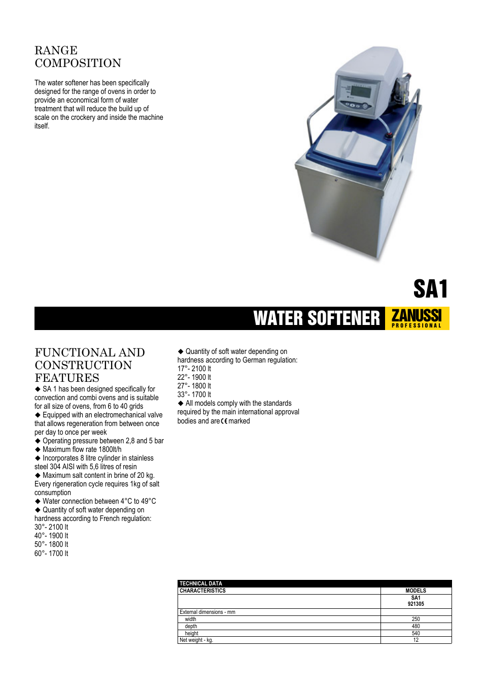 Zanussi 921305 User Manual | 2 pages